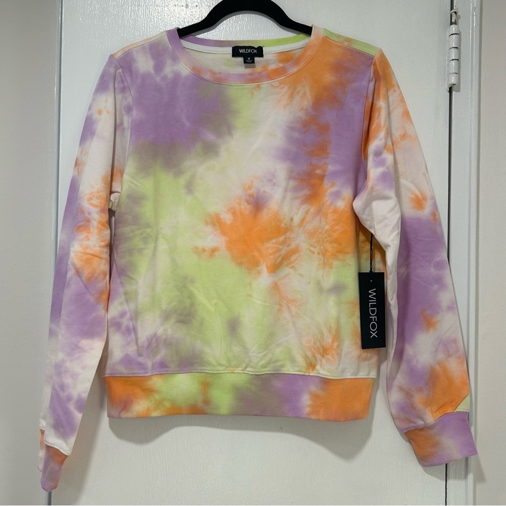 Wildfox - Sherbet Wash Tie-Dye Lightweight Sweatshirt